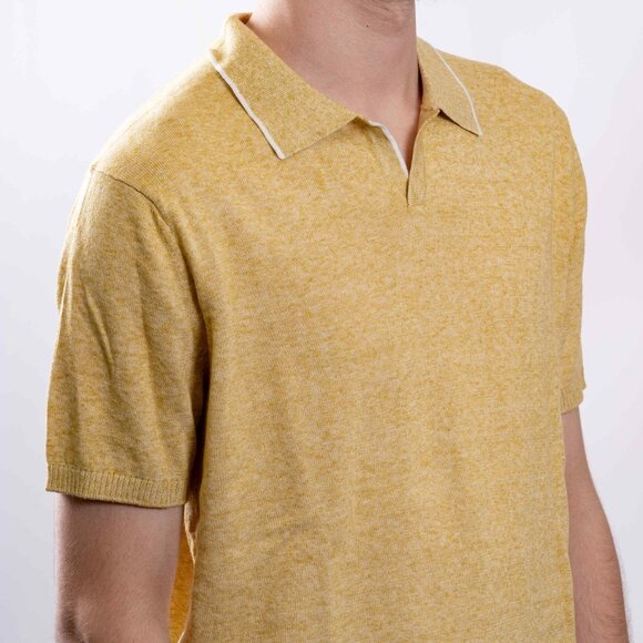 Stitch Note Johnny Collar Polo - Oldgold - Picture 2 of 3